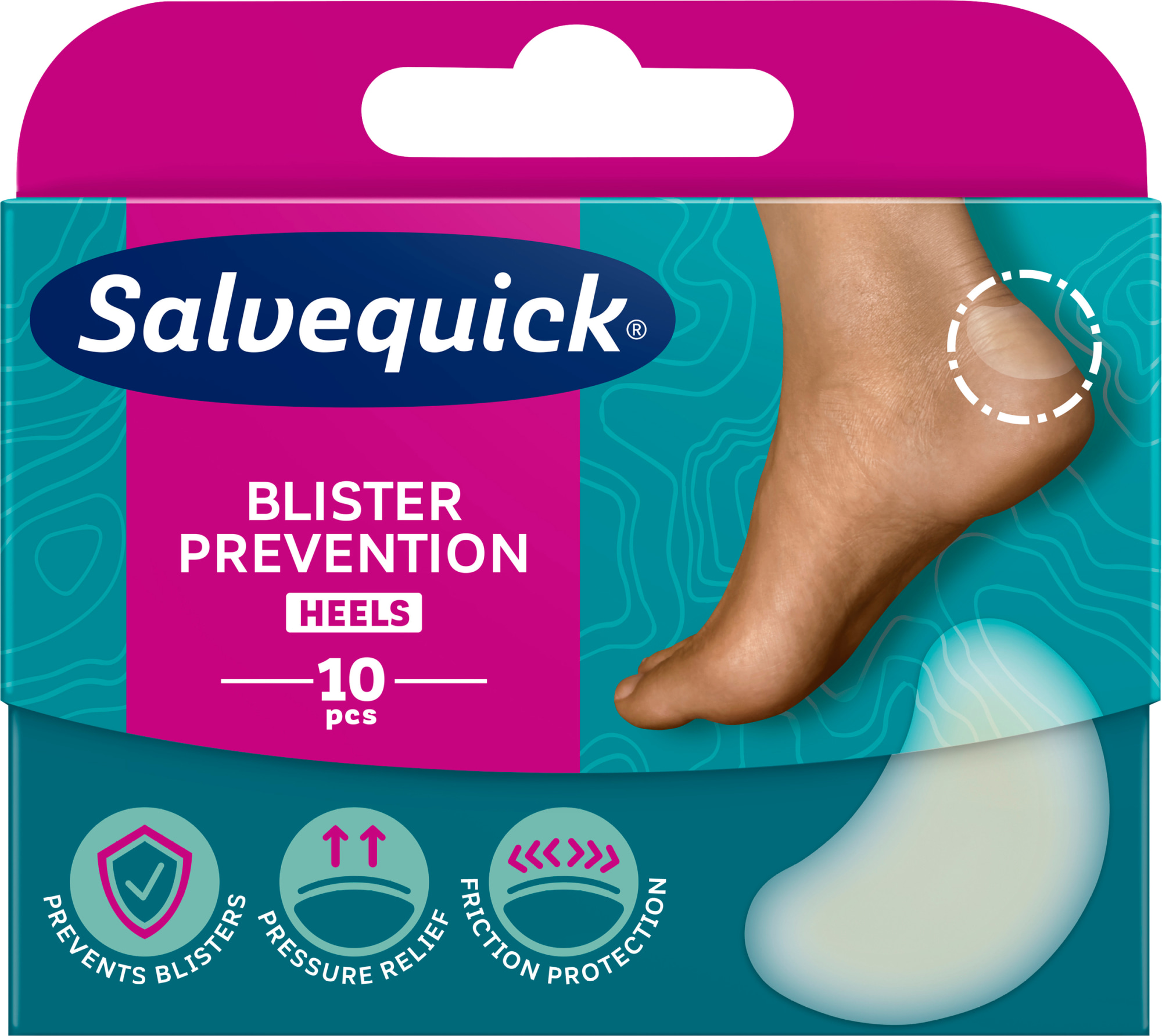 Salvequick Foot Care Heels 10 kpl rakkolaastari