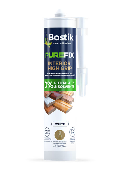 Bostik Purefix Interior High Grip valkoinen 280ml liimamassa