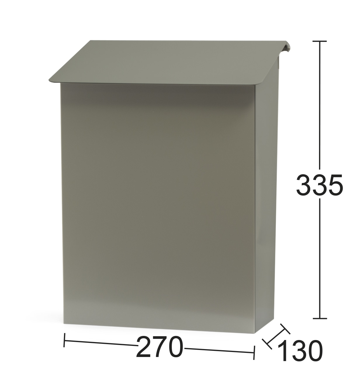 Habo 9442b harmaa postilaatikko