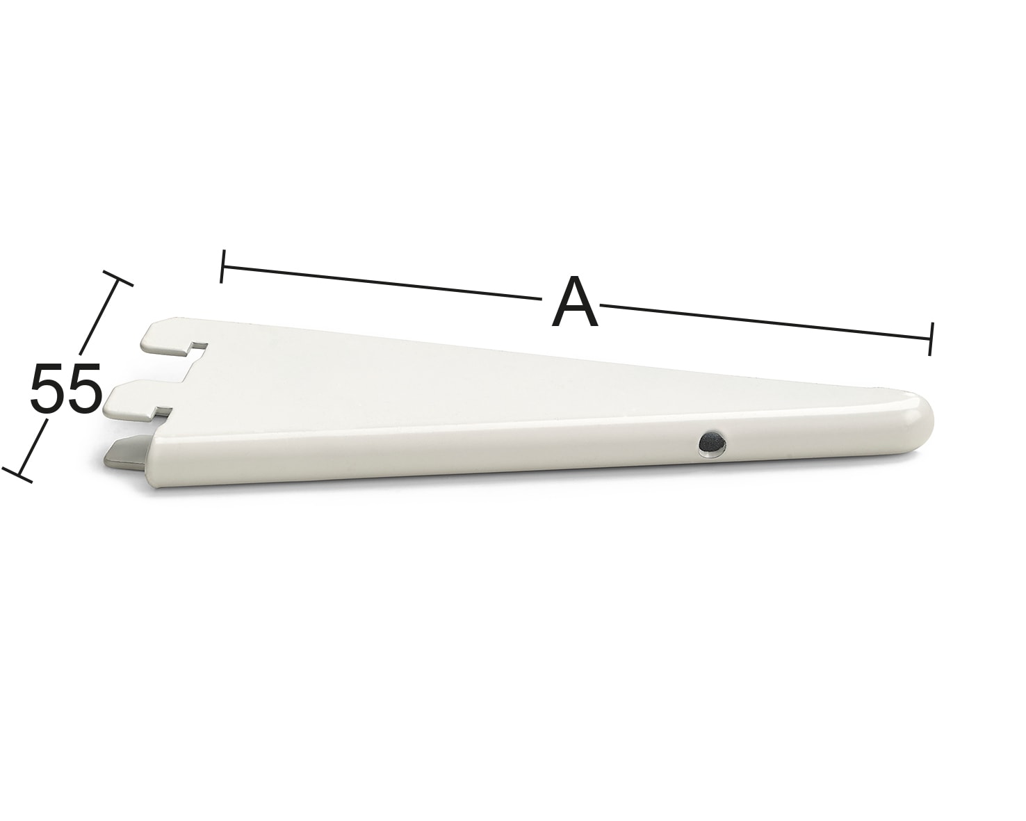 Habo 150 mm valkoinen U-kannatin