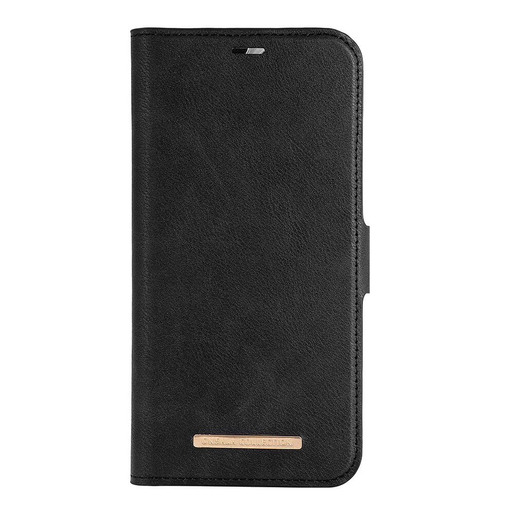 Onsala Eco Wallet MagSerie iPhone 15 Pro Black suojakotelo