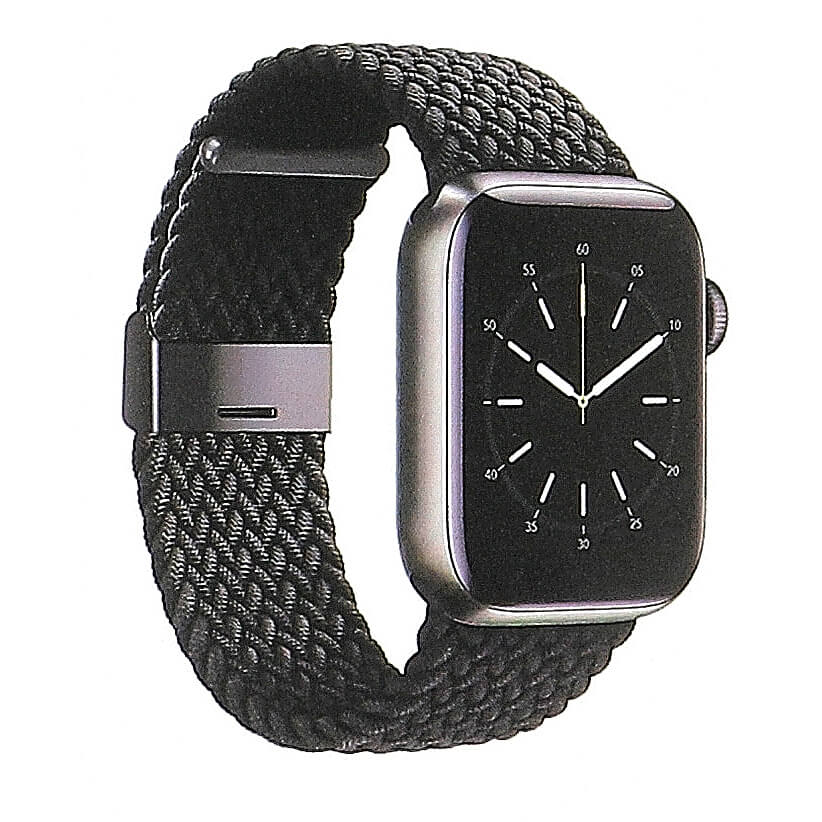 Gear Apple Watch 38/40/41 mm punottu musta kelloranneke