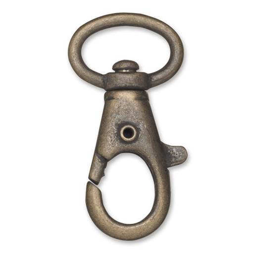 Slöjd-Detaljer antiikkimessinki 40x15mm karbiinihaka