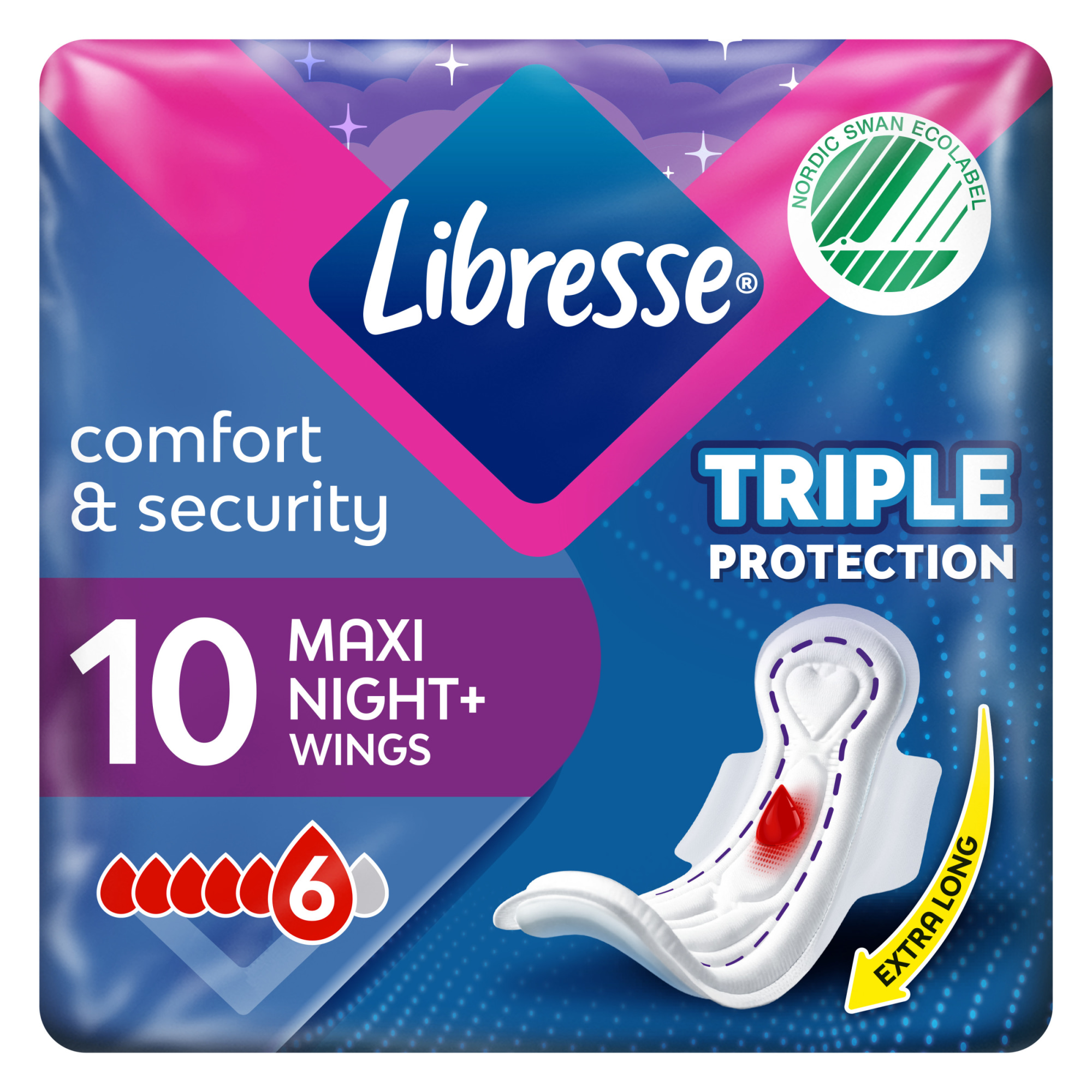 Libresse Maxi Goodnight Wing 10 kpl terveysside