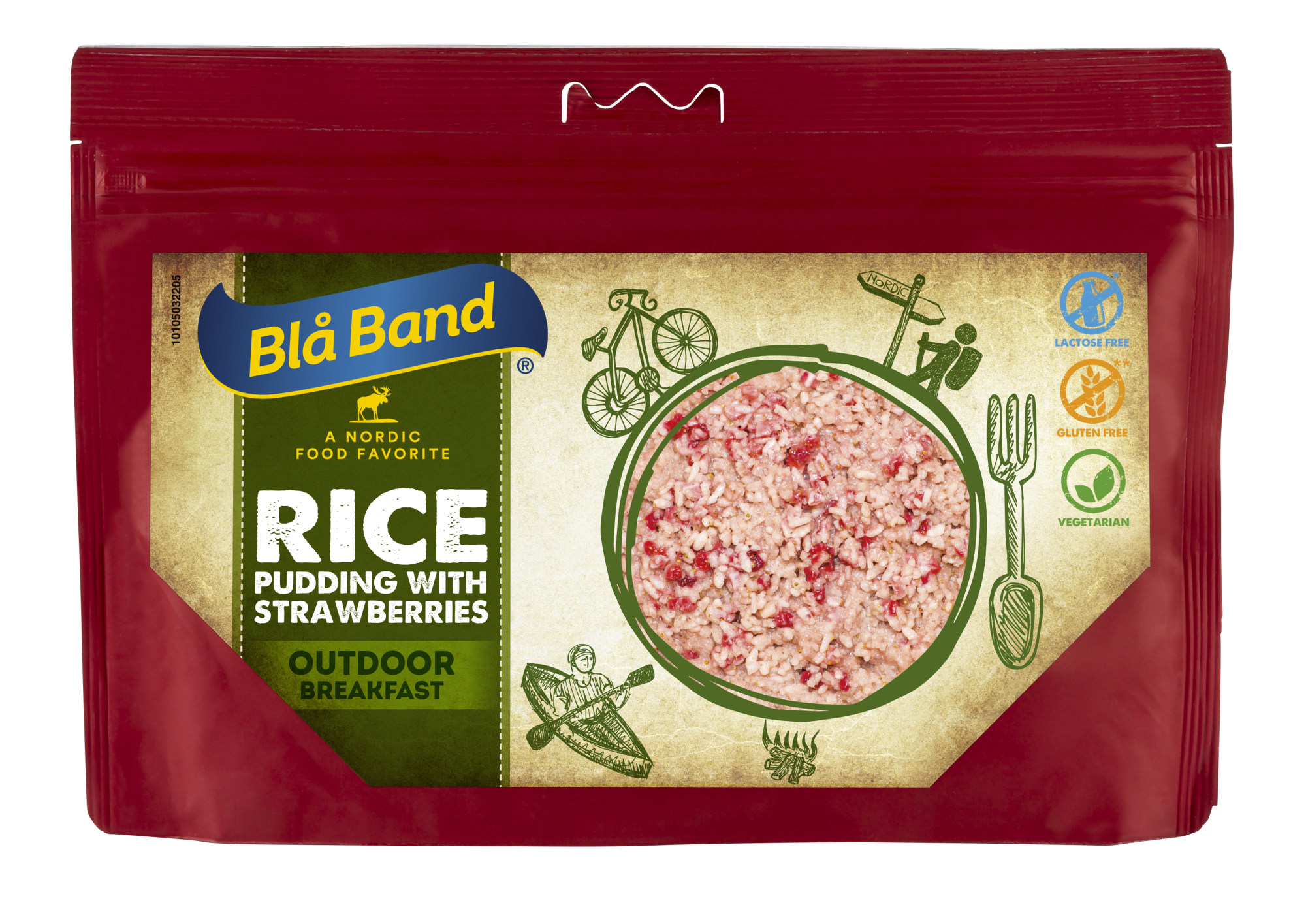 Blå Band Breakfast mansikkariisipuuro retkiateria