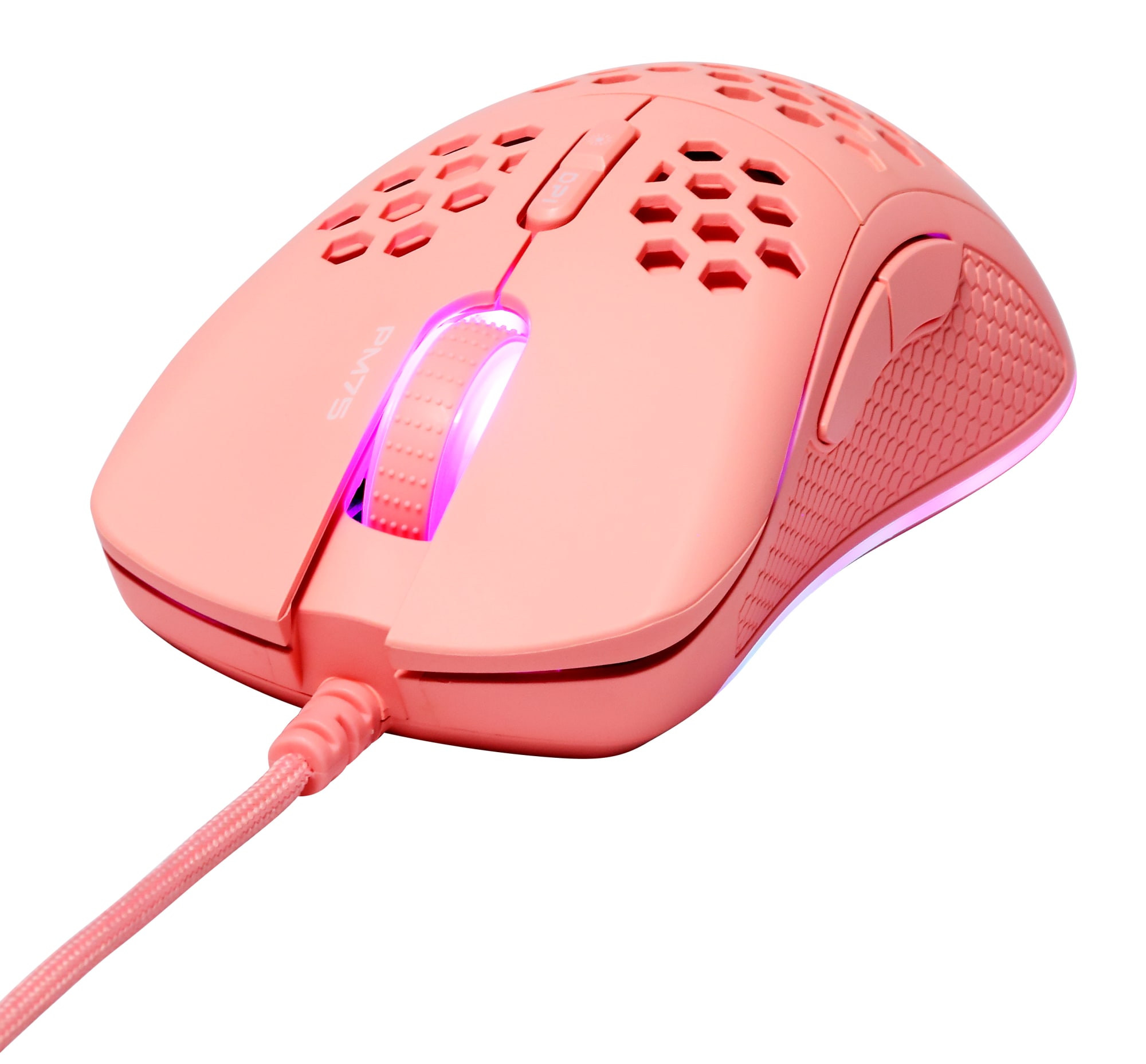 Deltaco Gaming GAM-108P ultrakevyt pinkki RGB pelihiiri