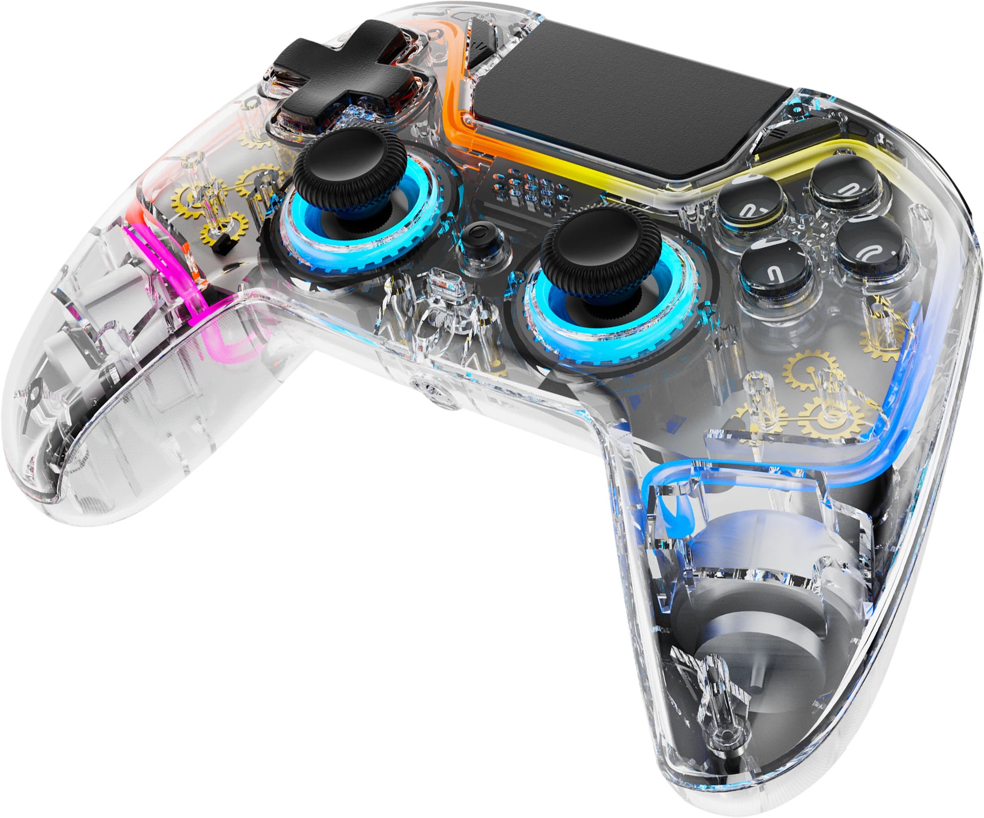 Deltaco Gaming GAM-169T PS4 läpinäkyvä langaton ohjain