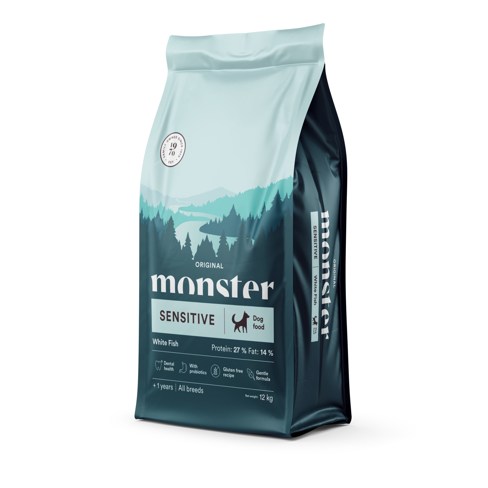 Monster Dog Original Sensitive White Fish 12 kg koiran täysravinto