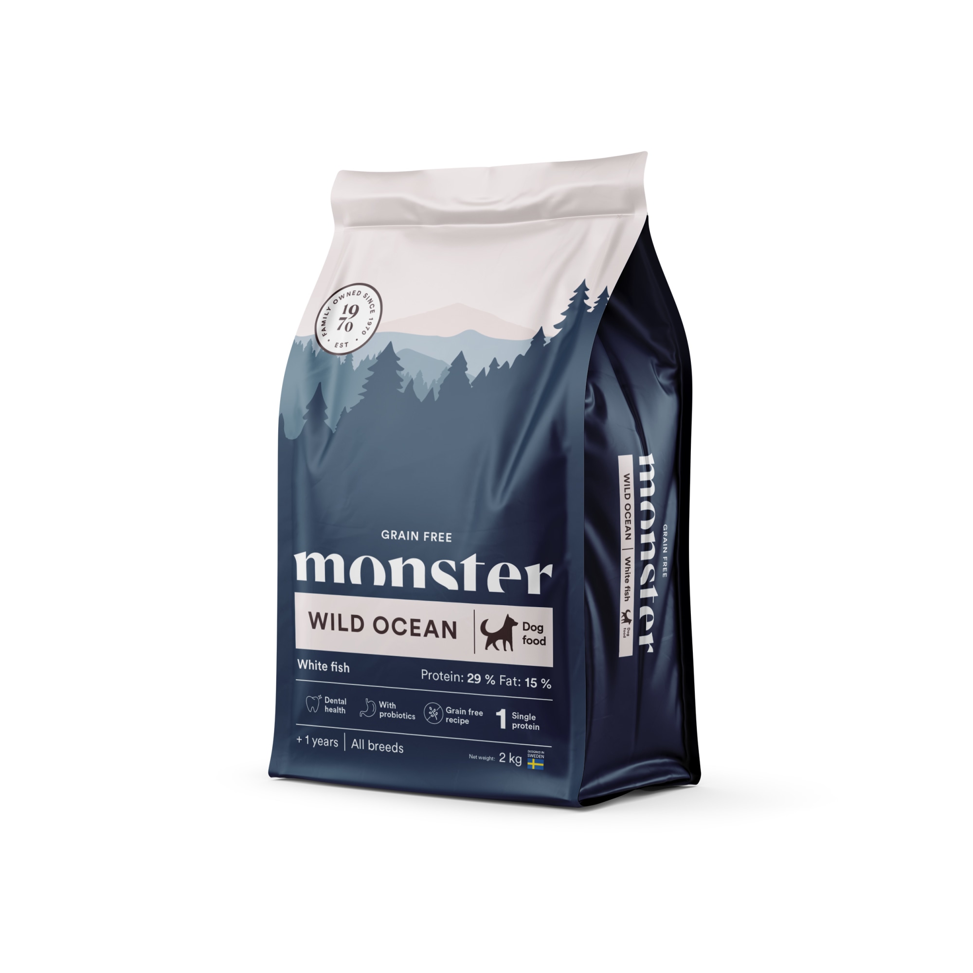 Monster Dog Grain Free Wild Ocean Sensitive 2 kg koiran täysravinto