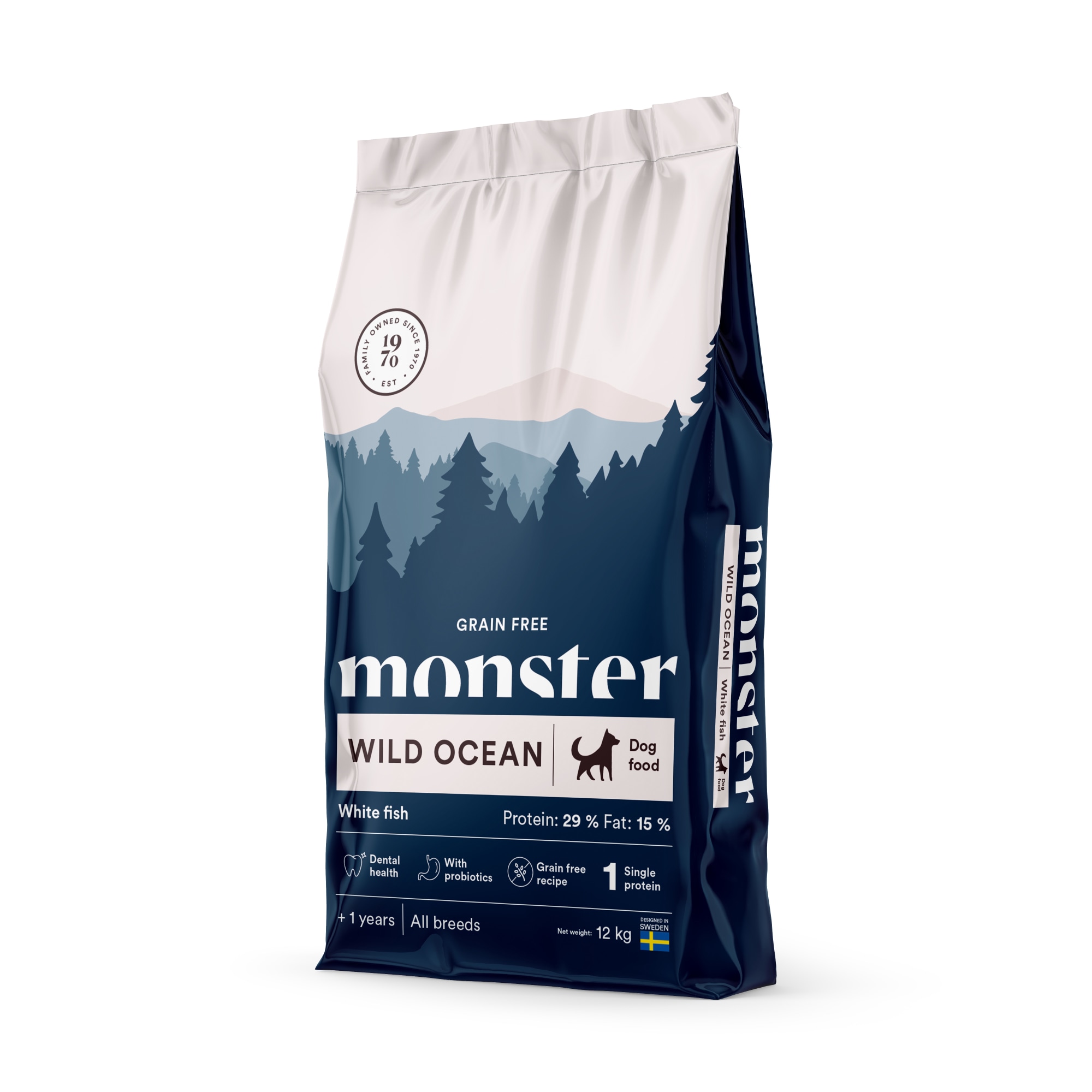 Monster Dog Grain Free Wild Ocean Sensitive 12 kg koiran täysravinto