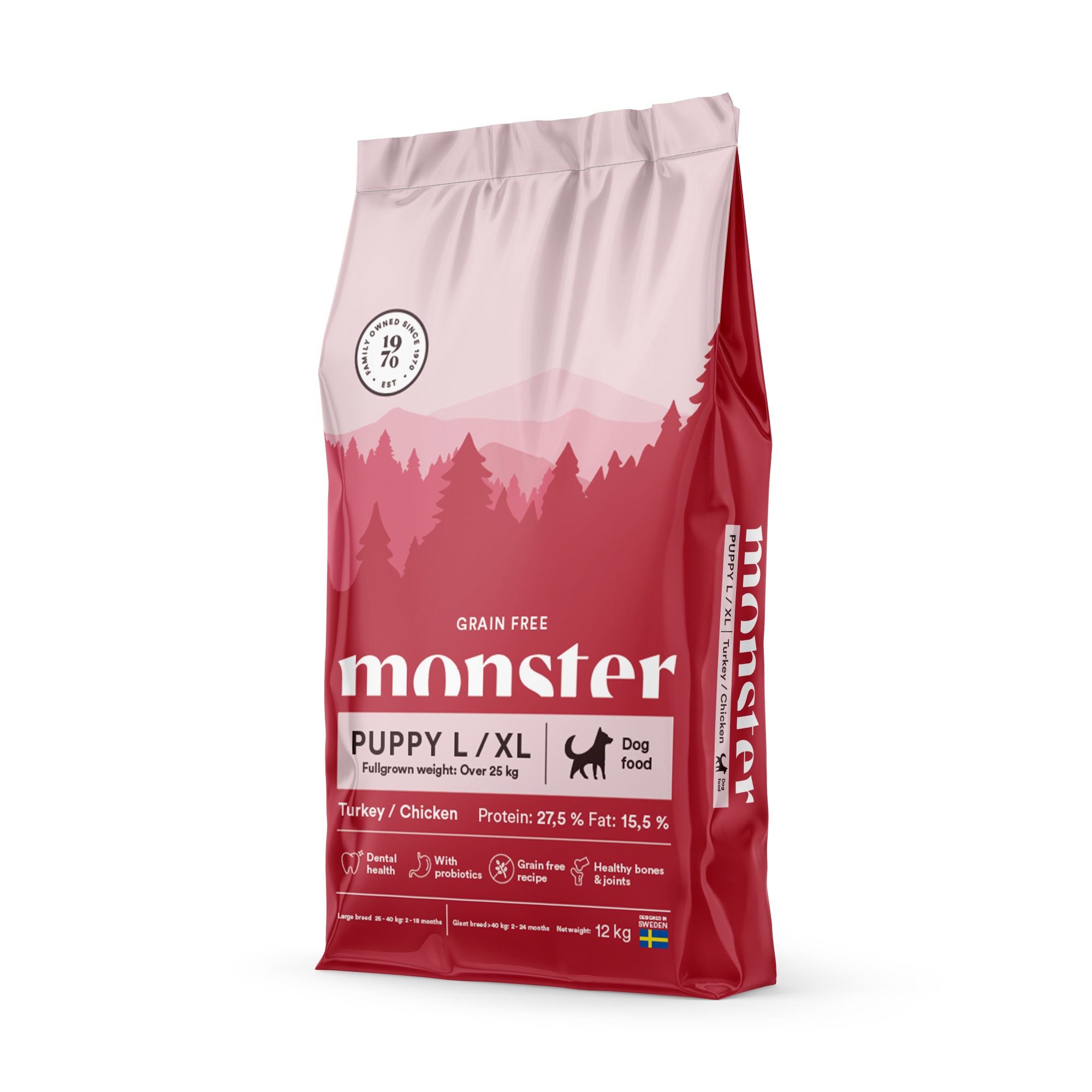 Monster Dog Grain Free Puppy L/XL Turkey/Chicken 12 kg koiran täysravinto