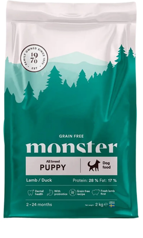 Monster Dog Grain Free Puppy All Breed Lamb/Duck 17 kg koiran täysravinto
