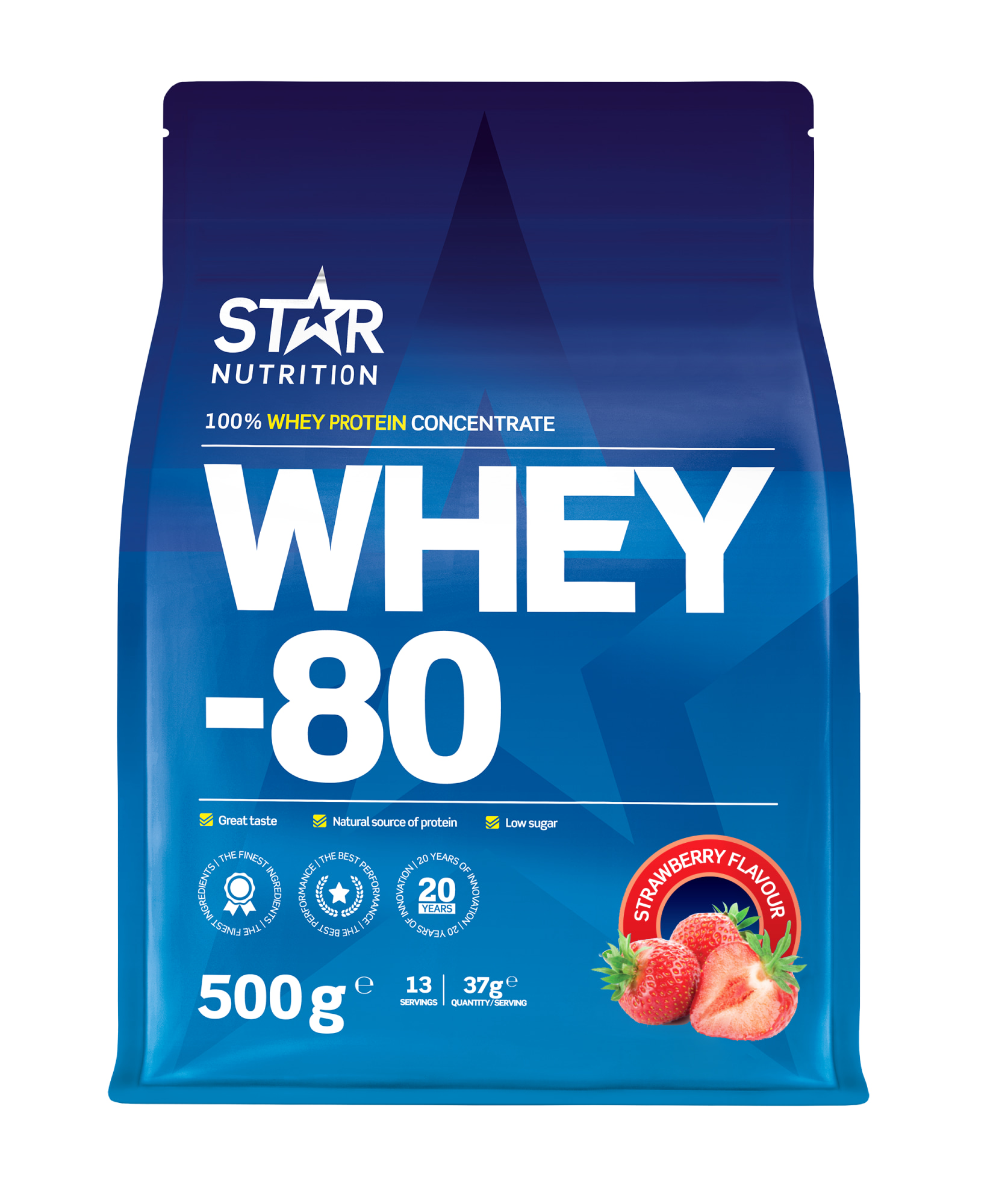 Star Nutrition Whey-80 Strawberry 500g heraproteiini