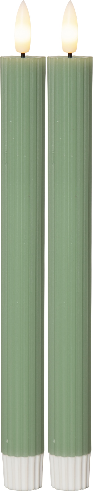 Star Flamme Stripe 25cm 2kpl LED-antiikkikynttilä