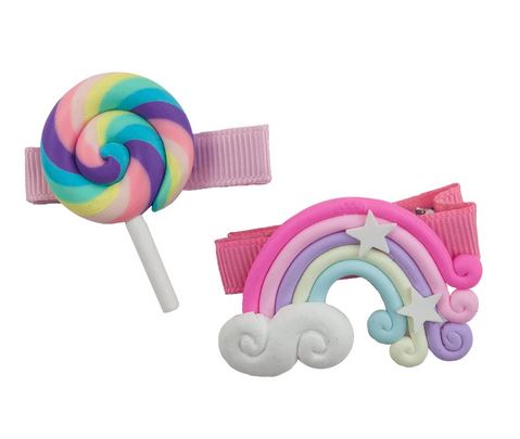 Great Pretenders Lollypop Rainbow hiuspinnit 2kpl