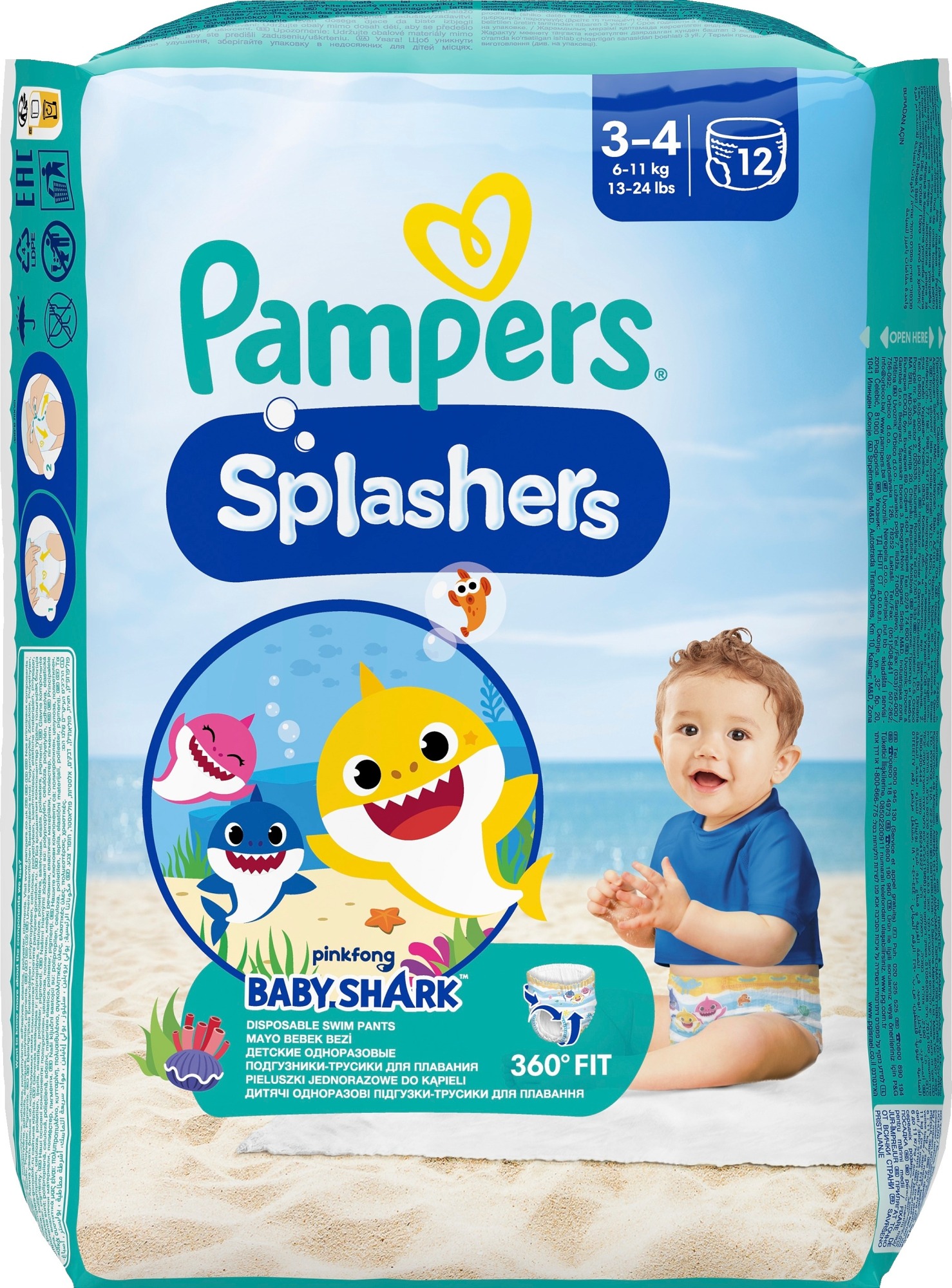 Pampers Splashers S3-4 6-11 kg 12 kpl uimavaippa