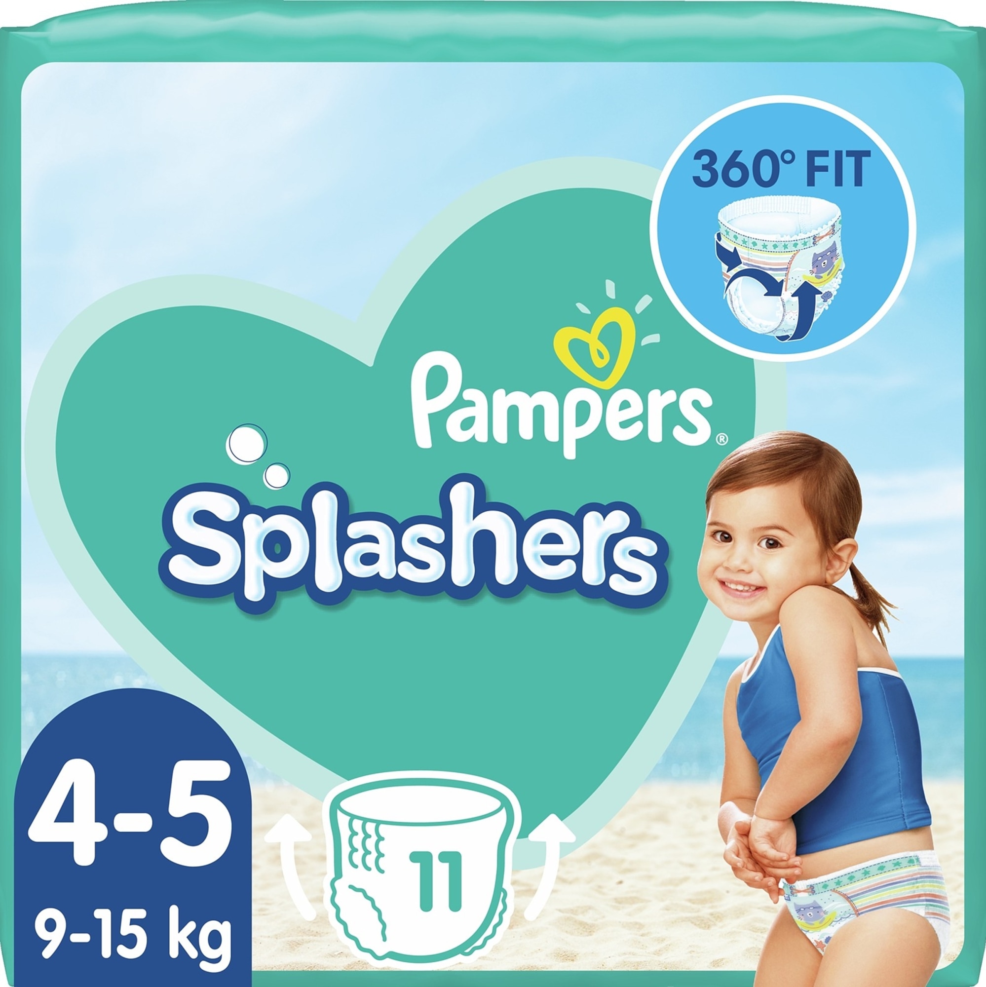Pampers Splashers S4-5 9-15 kg 11 kpl uimavaippa