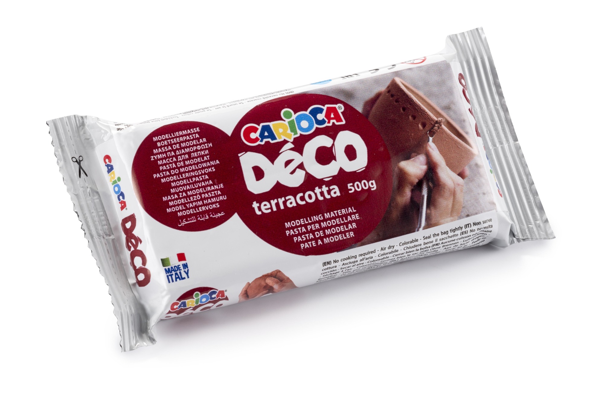 Carioca Deco terracotta 500g itsekovettuva askartelumassa