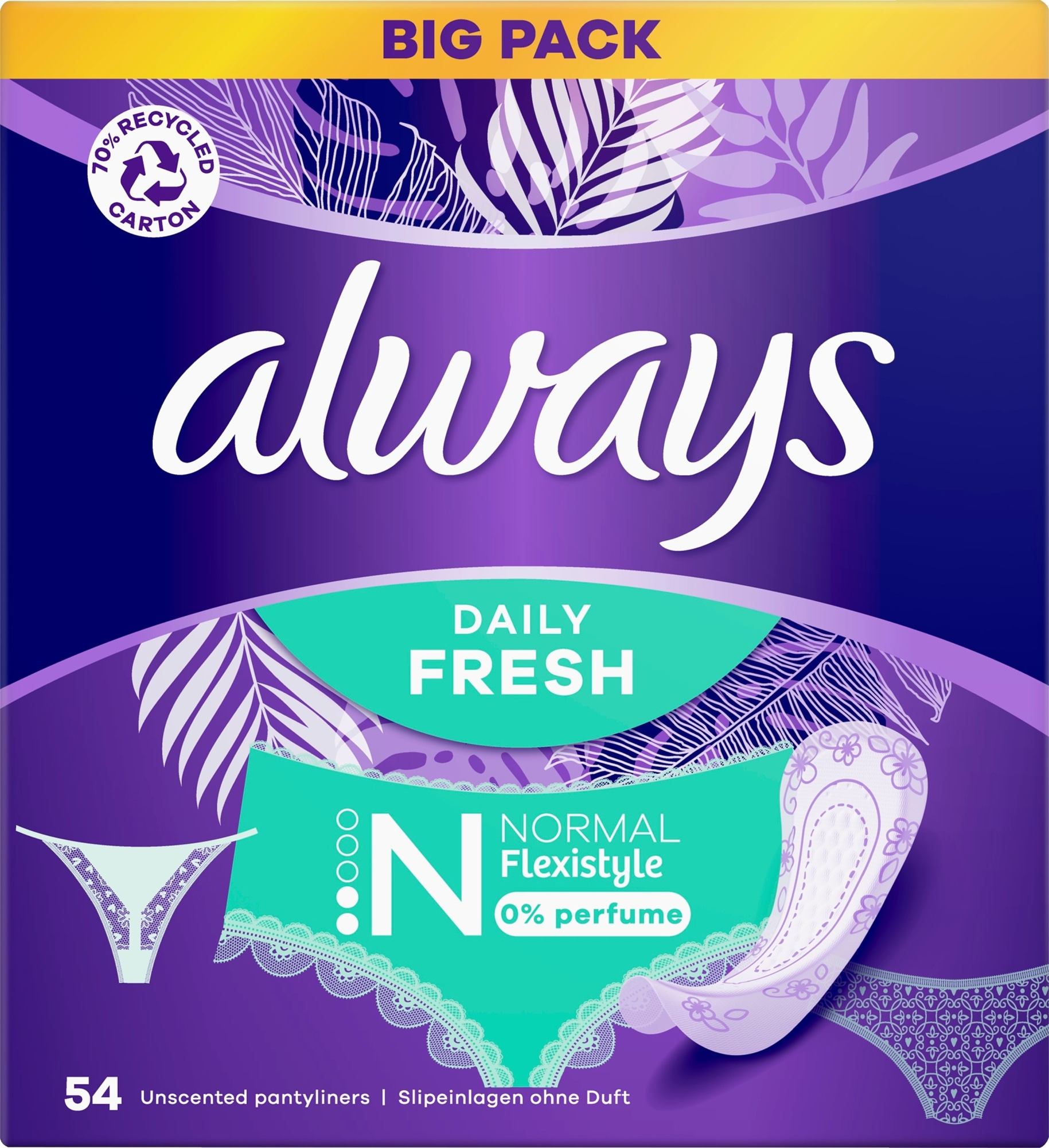 Always Flexistyle Normal 54 kpl pikkuhousunsuojat