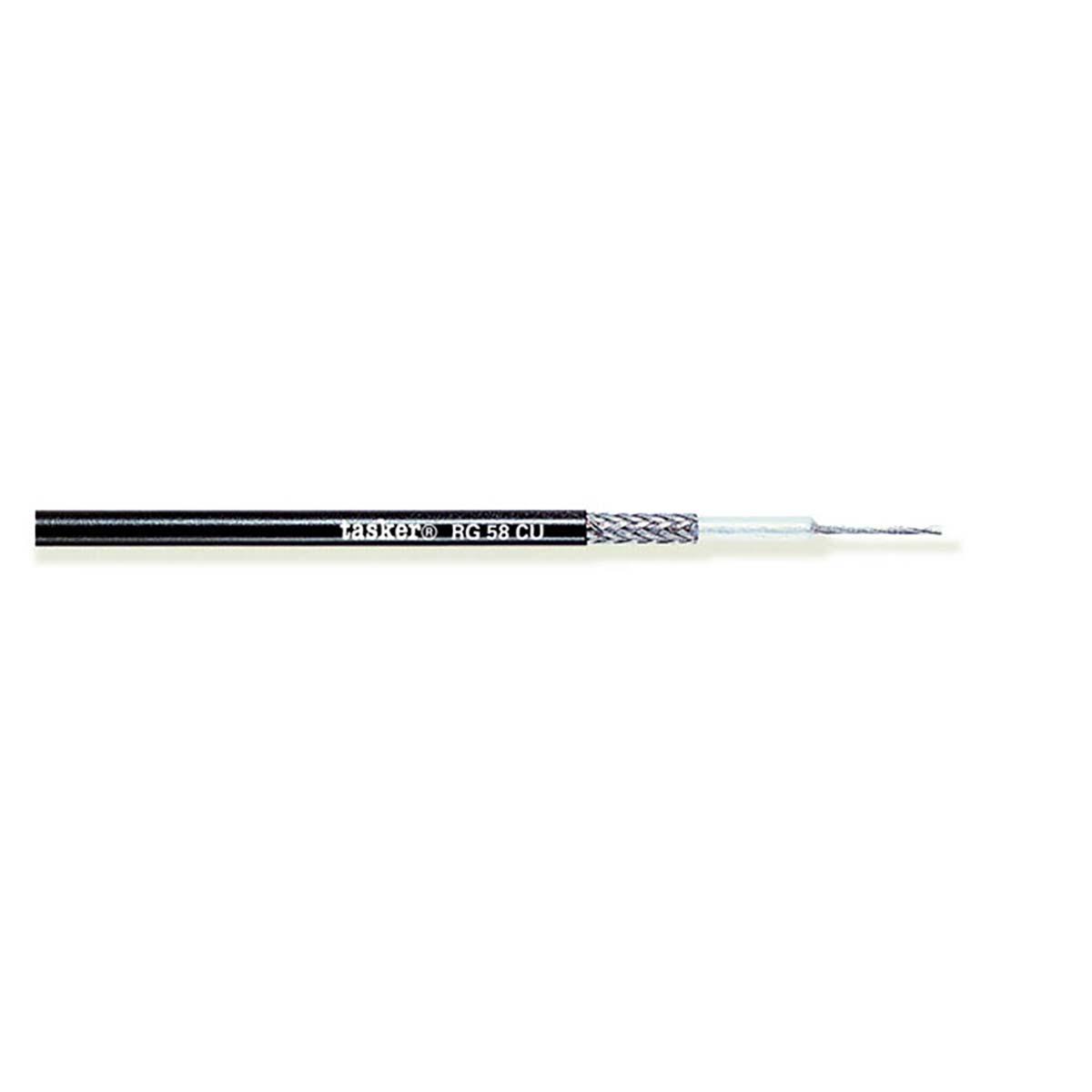 Tasker RG58 5.0 mm 100 m Musta Koaksiaalikaapeli