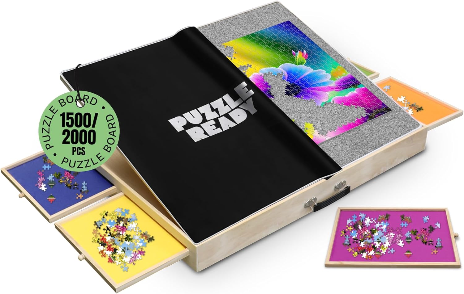Puzzle Ready - Kallistettava puinen palapelilauta, 1500 palan palapeleille