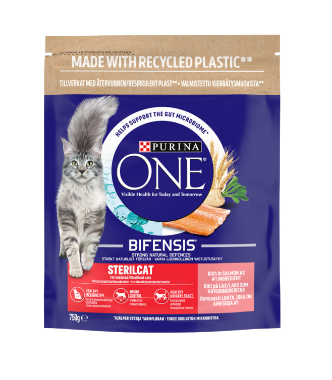 Purina One 750 g Sterilcat Lohta ja vehnää kissanruoka