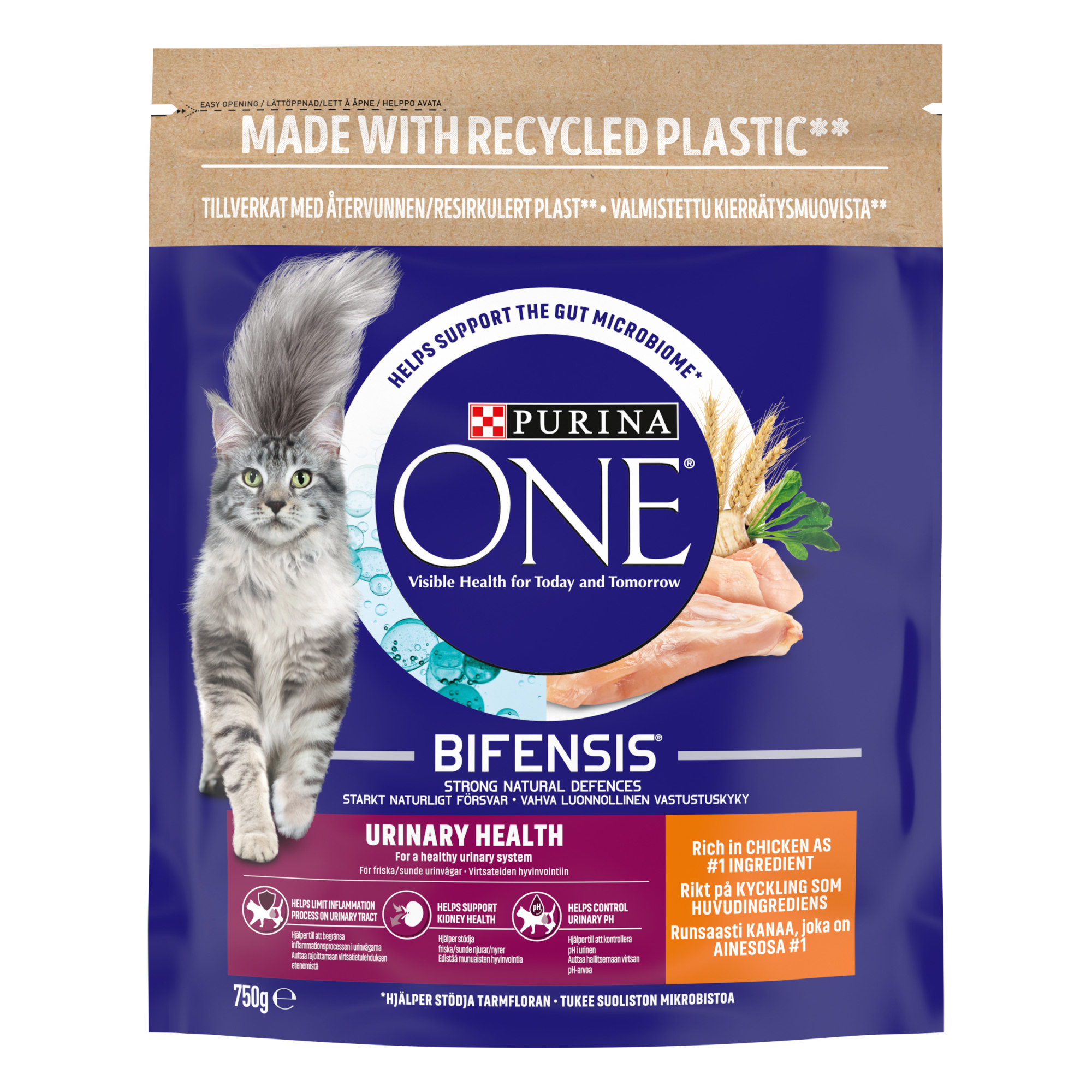 Purina One Urinary Health Kanaa ja vehnää 750 g kissanruoka