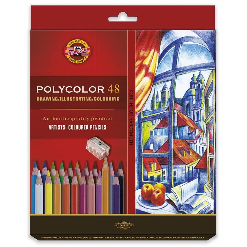 KOH Polycolor 48 kpl värikynät kartonkirasiassa