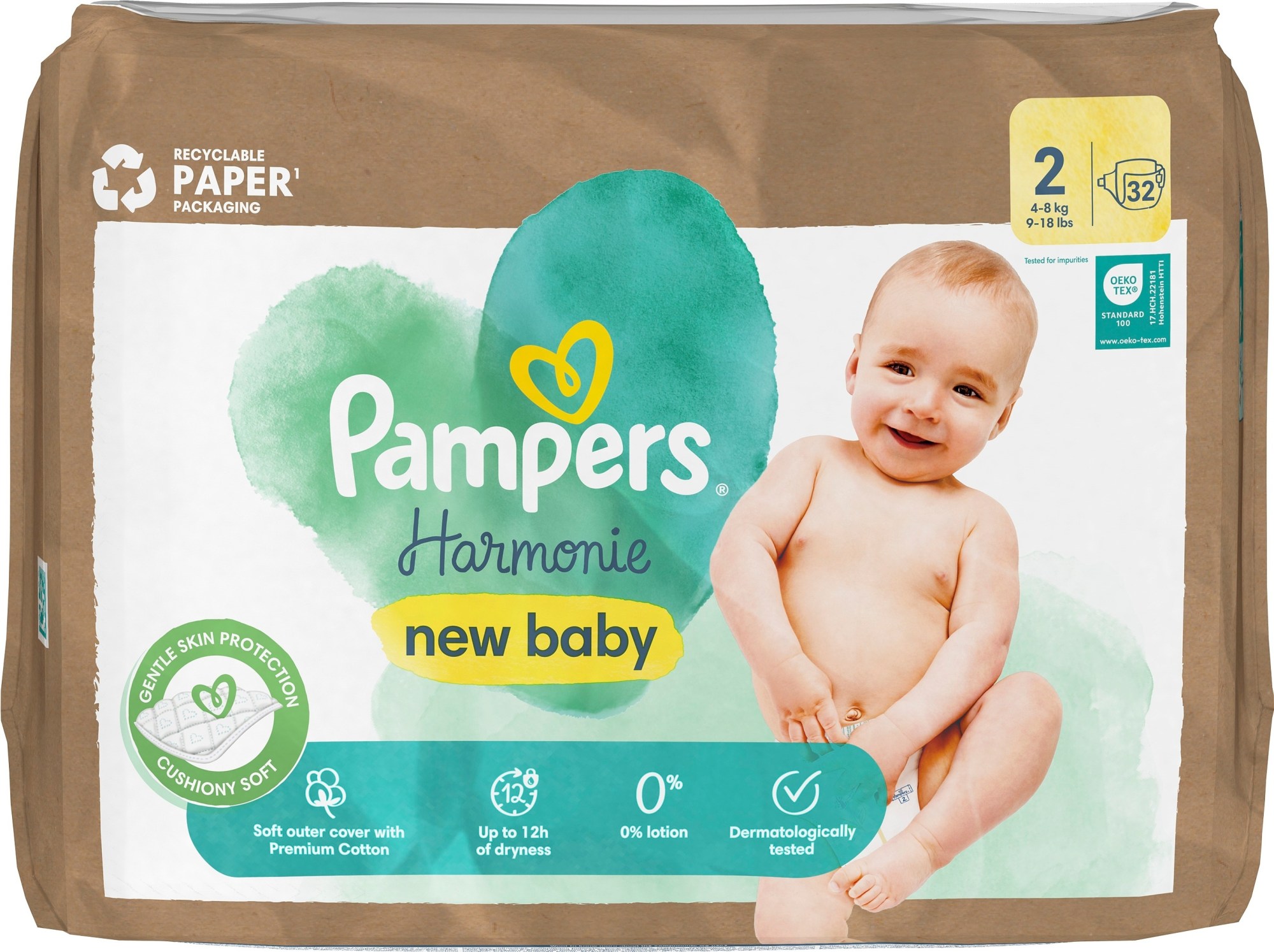 Pampers Harmonie New Baby S2 4-8 kg 32 kpl teippivaippa
