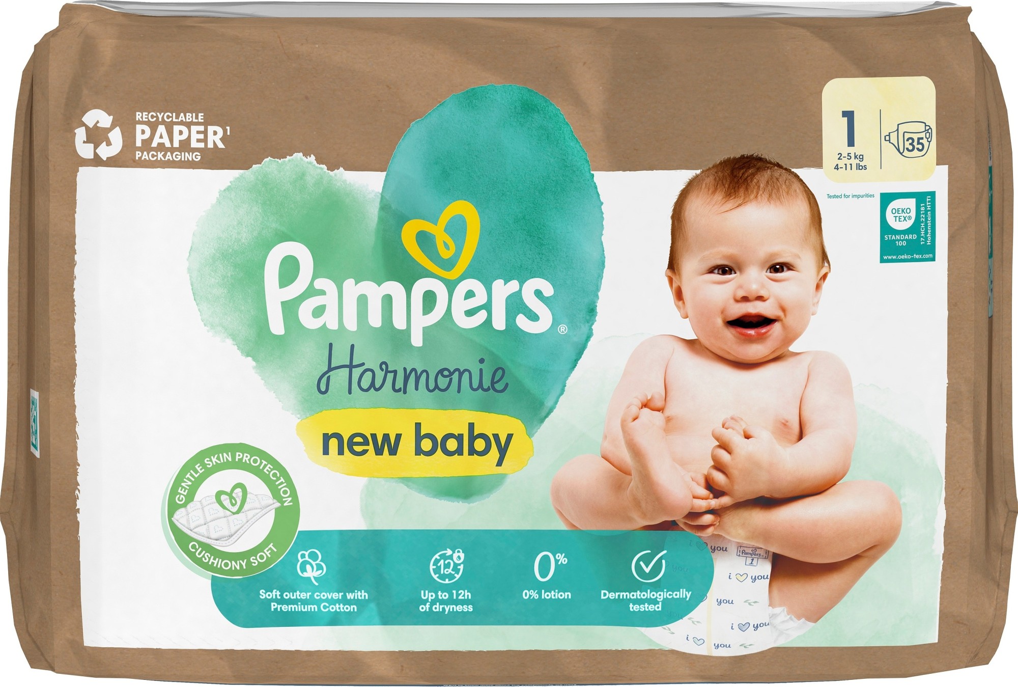 Pampers Harmonie New Baby S1 2-5 kg 35 kpl teippivaippa