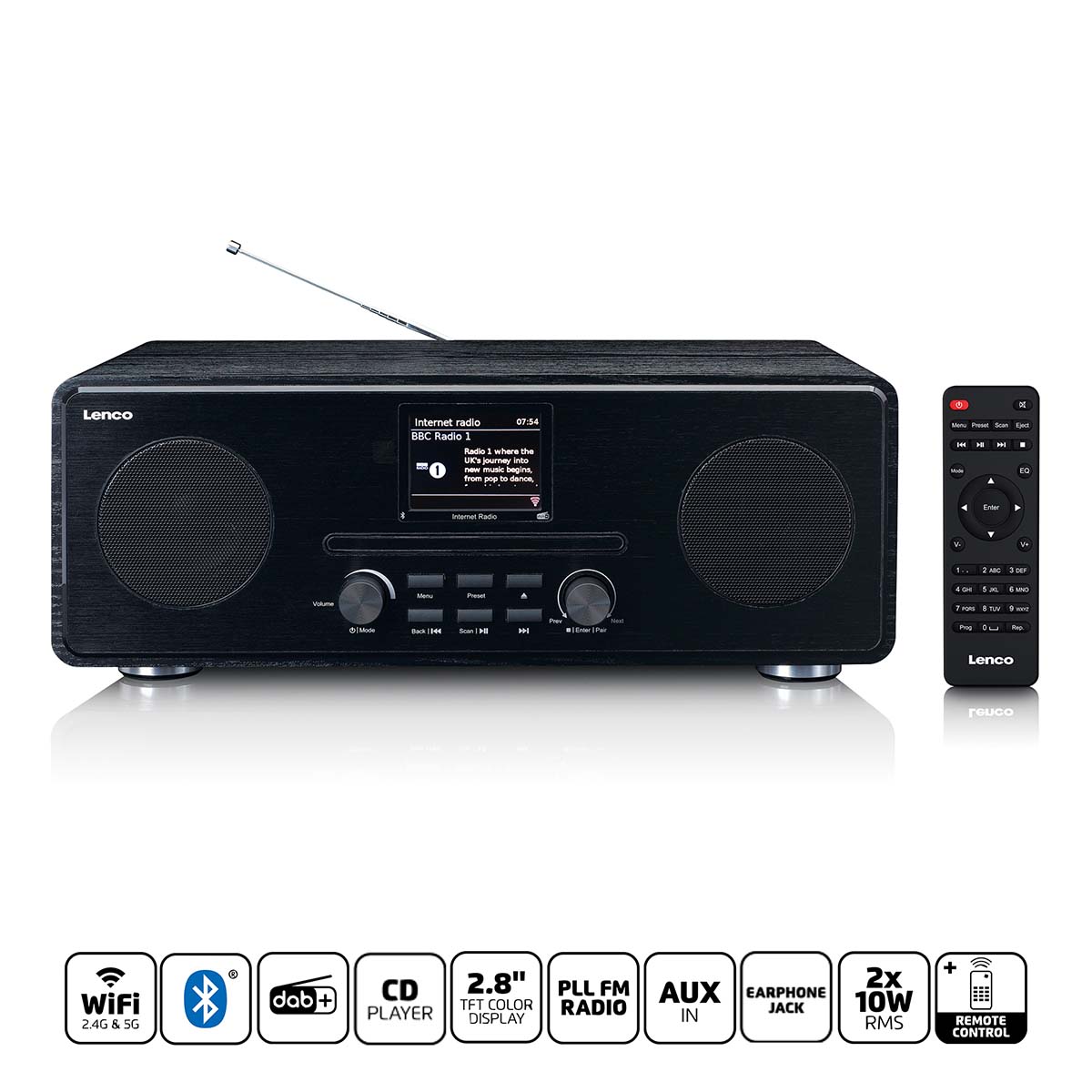 Lenco DIR-260BK Bluetooth, FM/Internet radio