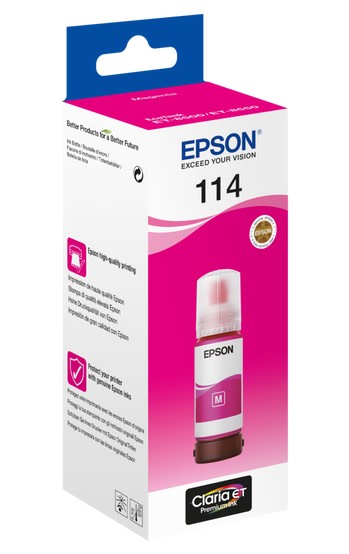 Epson 114 EcoTank magenta mustepullo