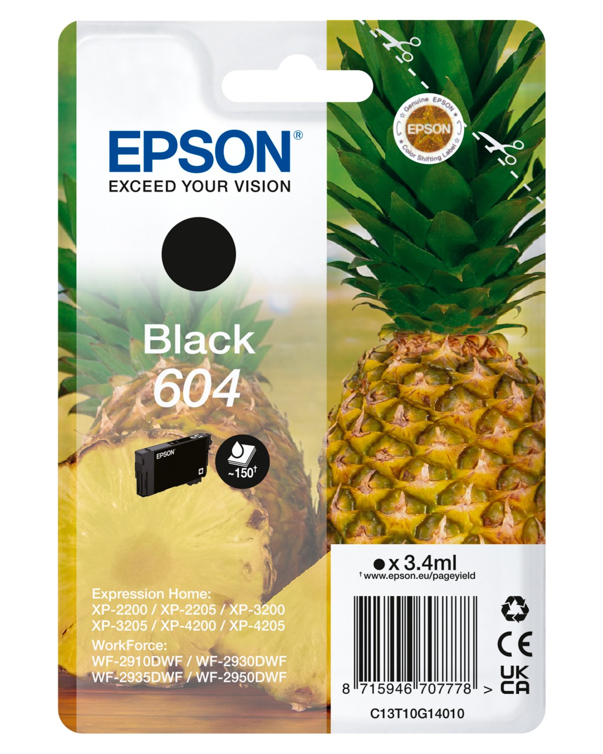Epson 604 musta mustepatruuna
