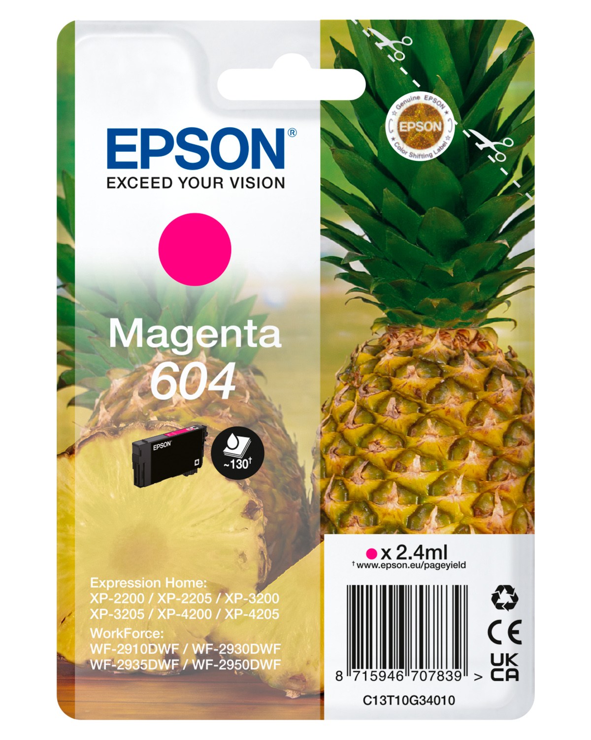 Epson 604 magenta mustepatruuna