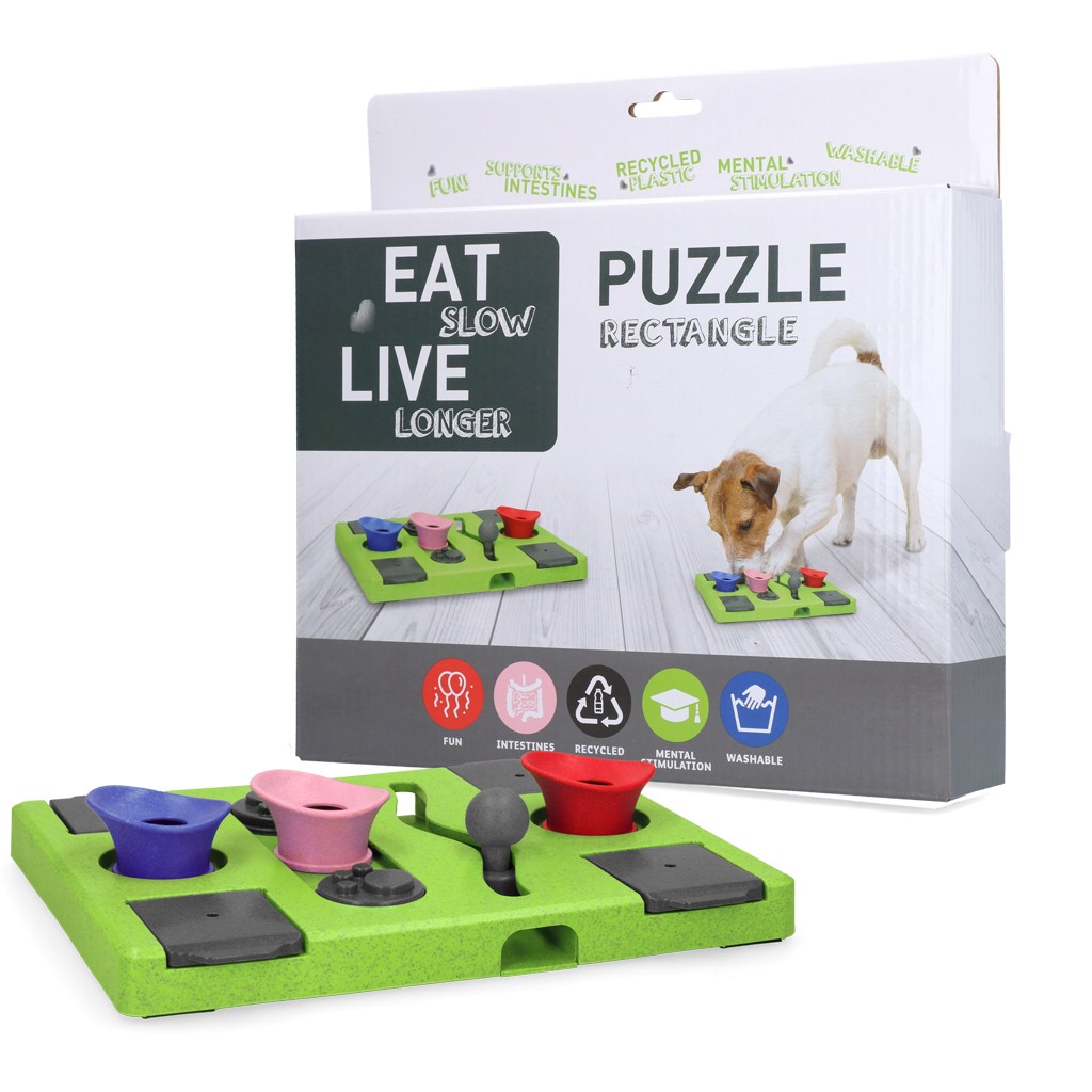 Eat Slow Live Longer Puzzle Rectangle koiran lelu