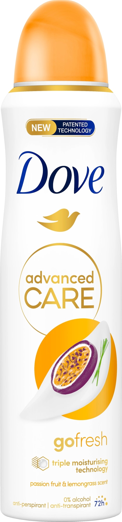 Dove Advanced Care Passion Fruit & Lemongrass 150 ml Antiperspirant Deo Spray