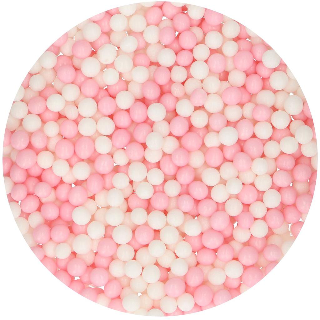 FunCakes pehmeä sokerihelmi, pinkki-valkoinen