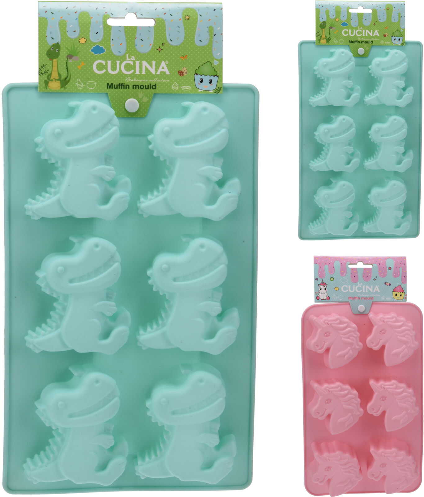 Cucina Silikoninen muffinivuoka lajitelma