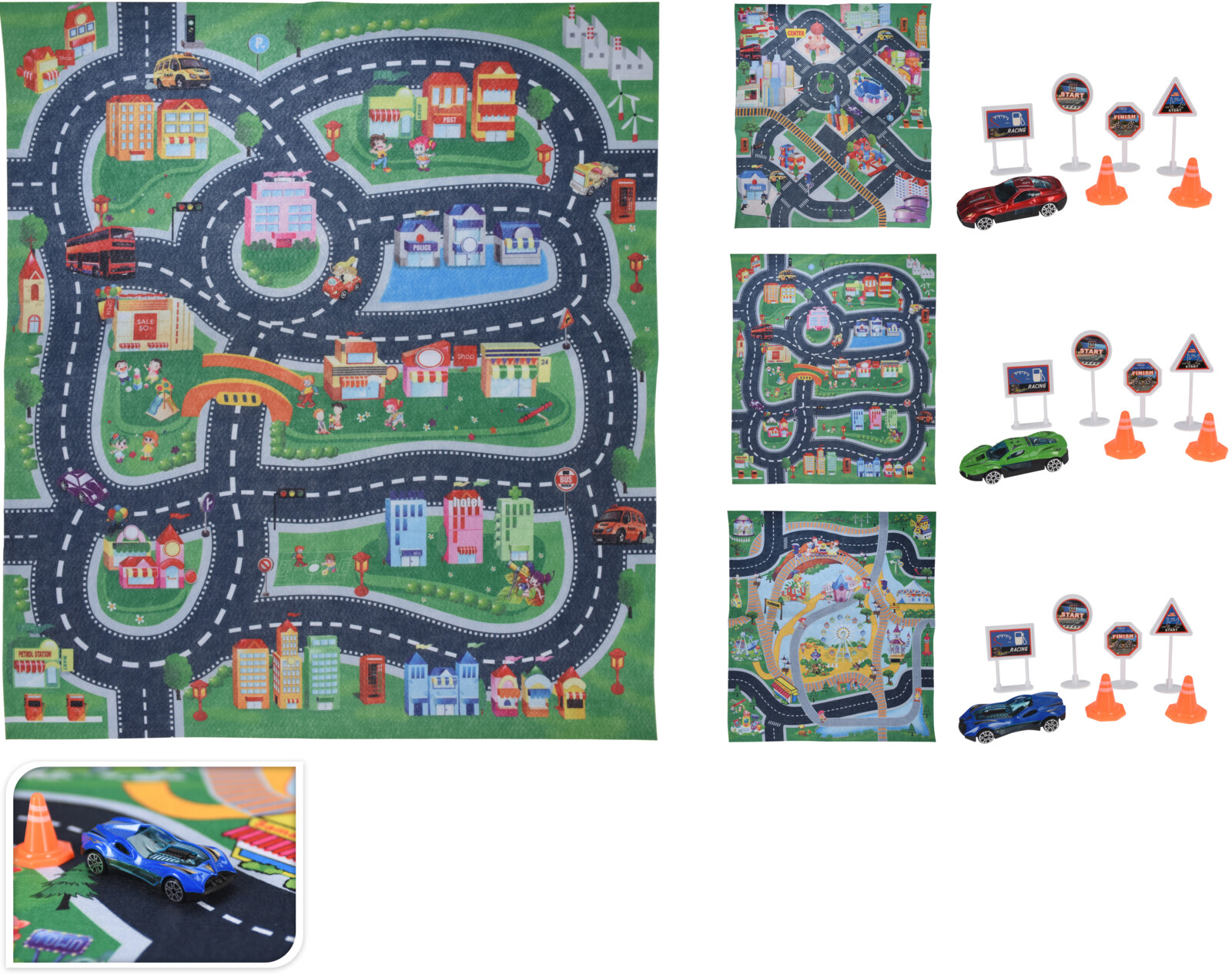 Car Play Mat 79 x 70 cm pikkuautomatto