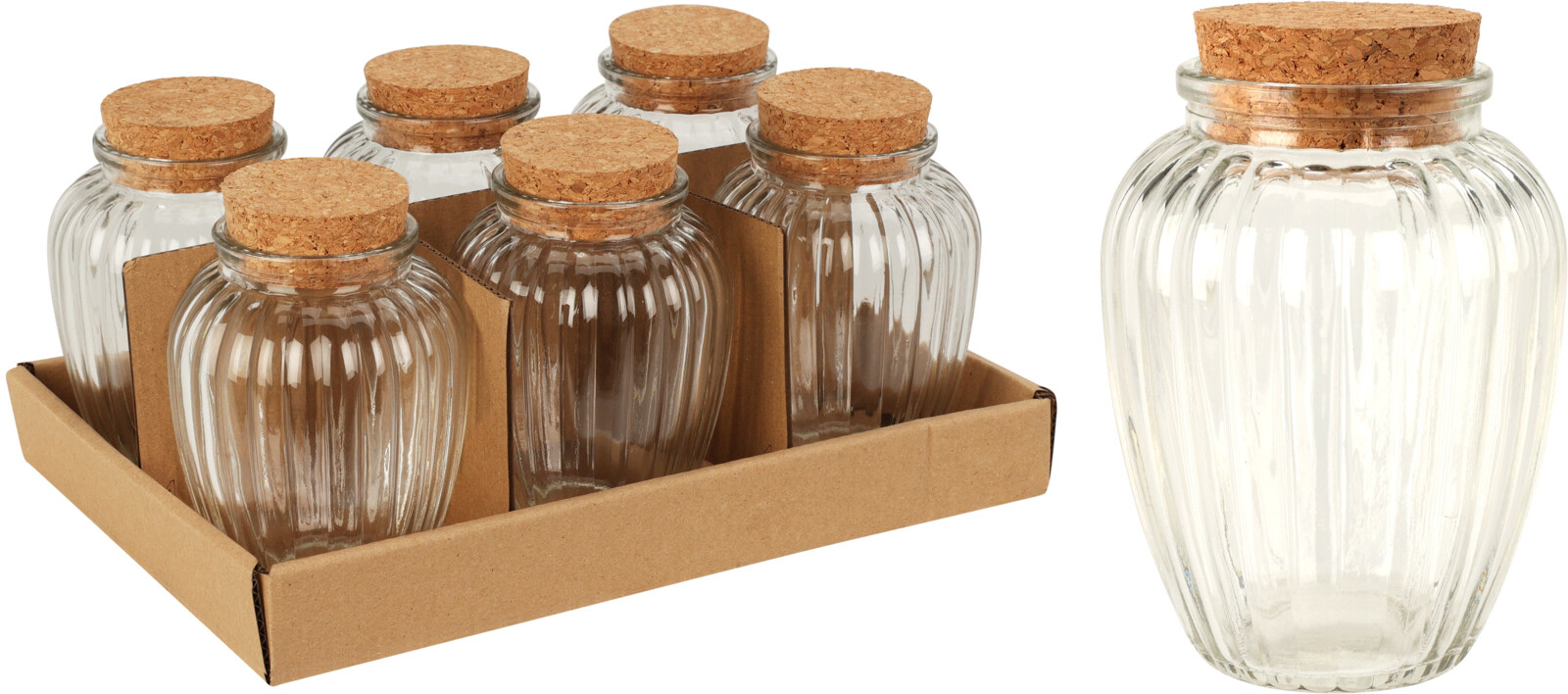 Excellent Houseware 280ml lasipurkki kannella