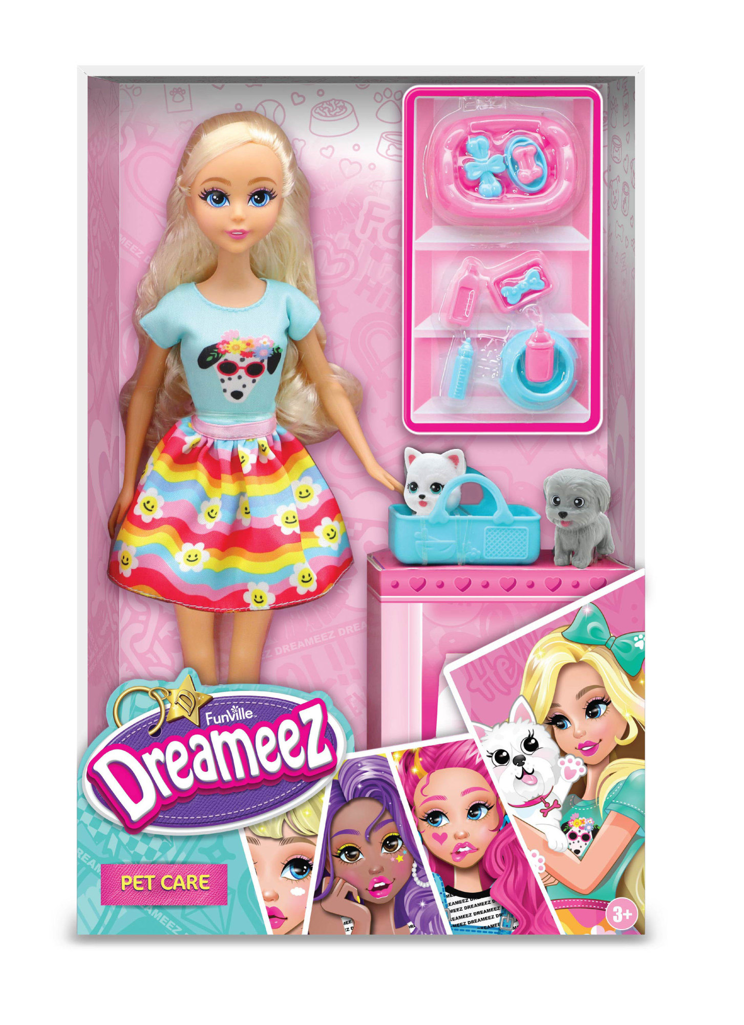 Dreameez Doggy Daycare Set nukke ja pikkulemmikit