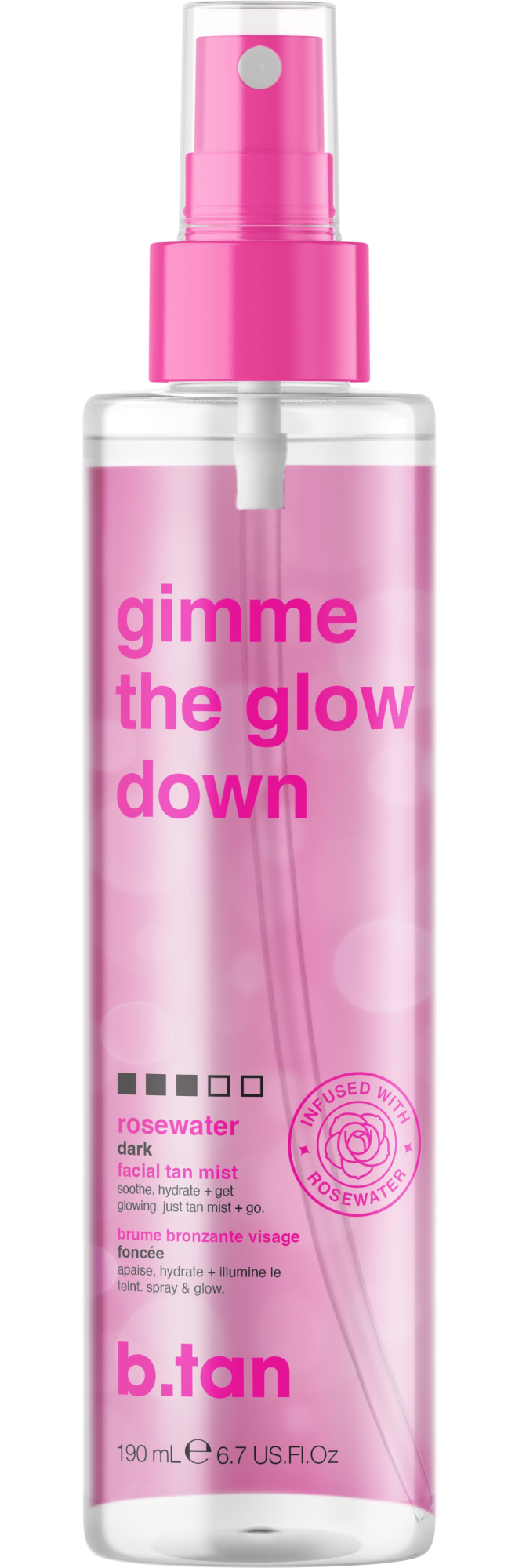 b.tan gimme the glow down 190 ml itseruskettava kasvosuihke