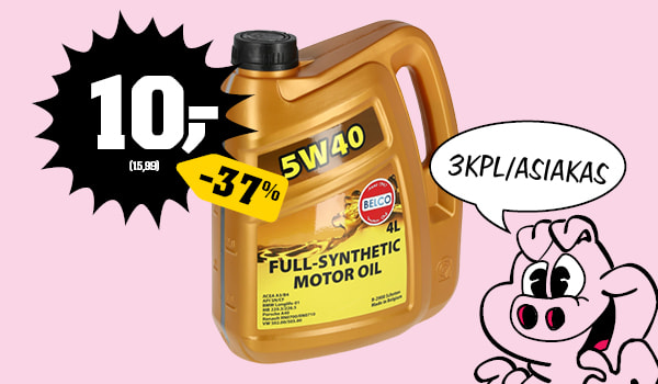 Belco 5W-40 4L moottoriöljy 10€