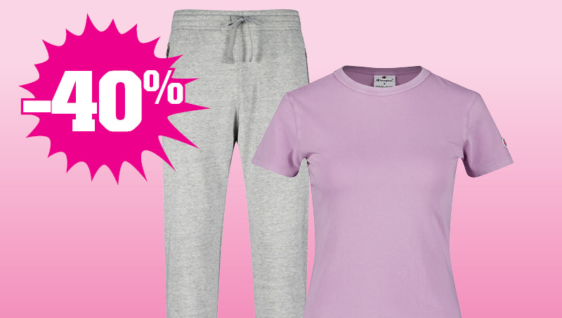 Champion vaatteet ja kengät -40%