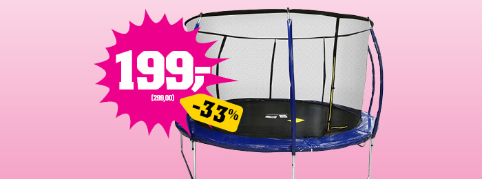 Enermix 3,96 m trampoliini turvaverkolla