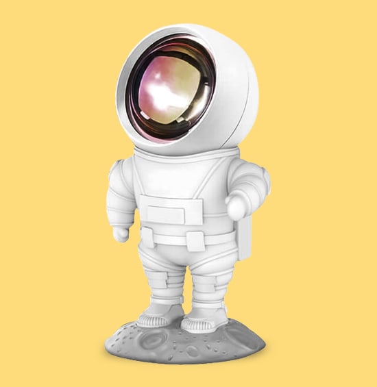 MOB oranssi auringonlasku astronautti valoprojektori yövalo