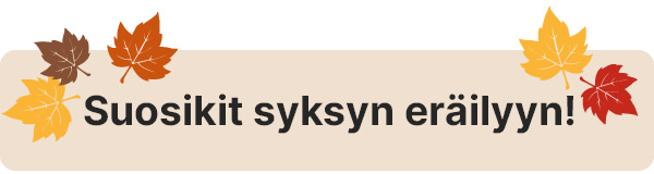 Suosikit syksyn eräilyyn